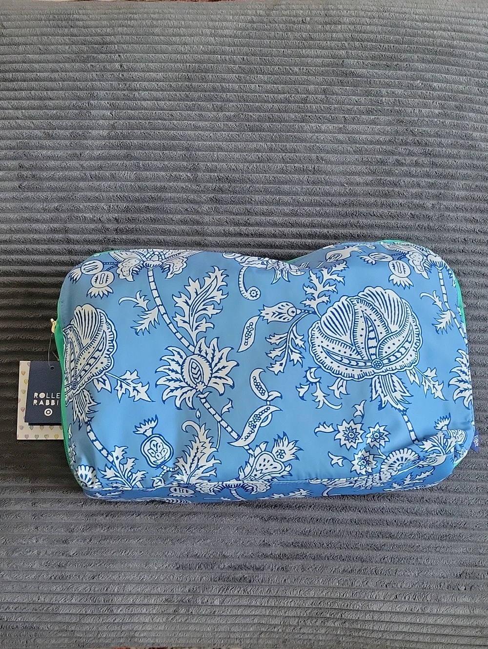 Roller Rabbit Blue and Green Printed Cosmetic Bag Set of 4 NWT